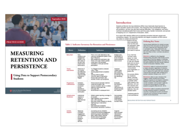 Measuring Retention and Persistence