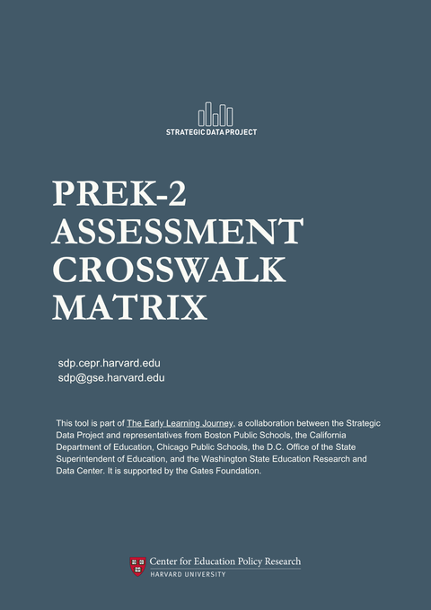 PreK-2 Assessment Crosswalk Matrix
