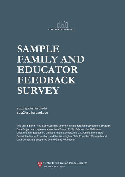 Sample Family and Educator Feedback Survey