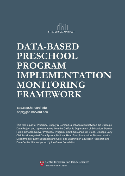 Data-based Preschool Program Implementation Monitoring Framework and Toolkit