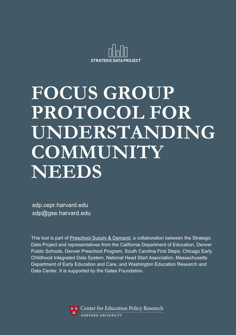 Focus Group Protocol for Understanding ECE Needs Within the Community